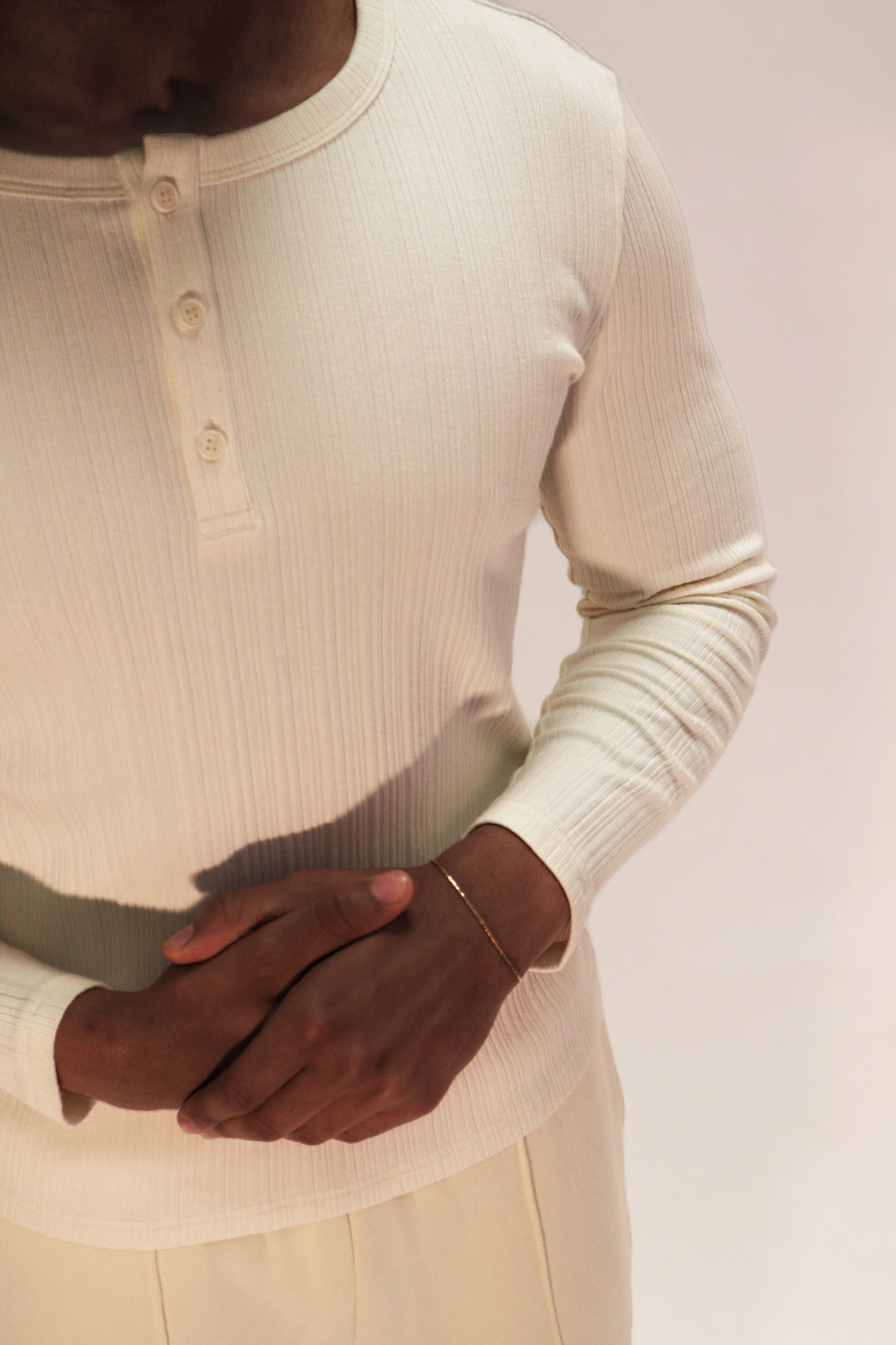 Ribbed Henley Shirt