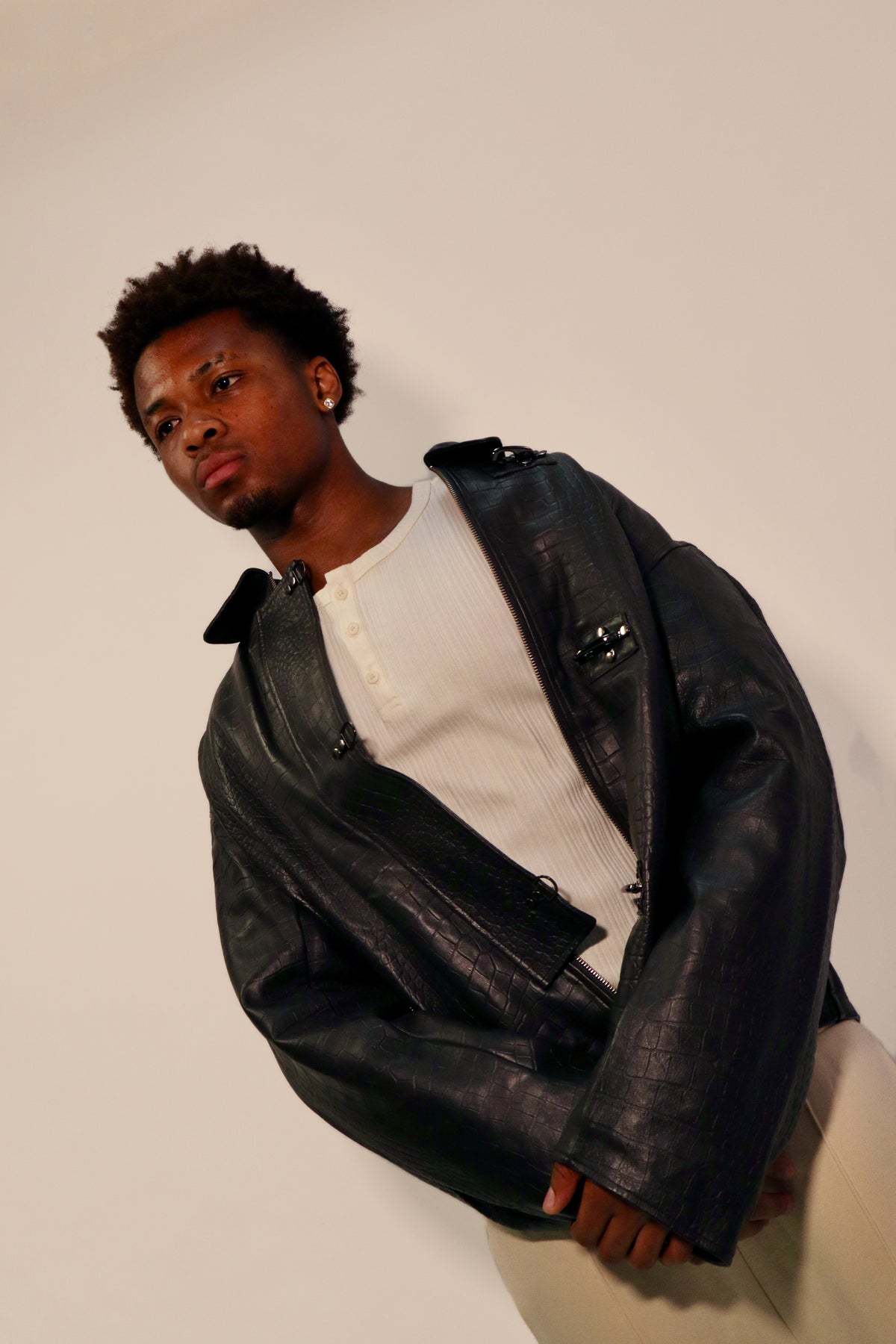 Lambskin leather jacket