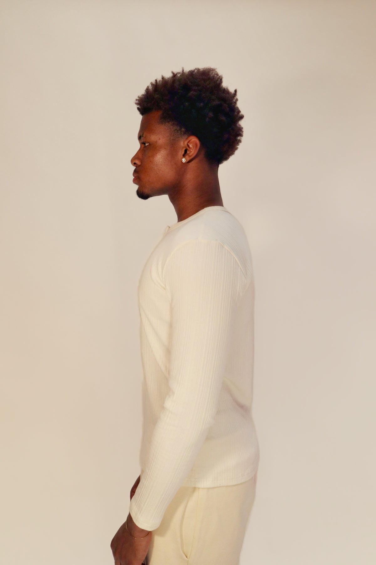 Ribbed Henley Shirt