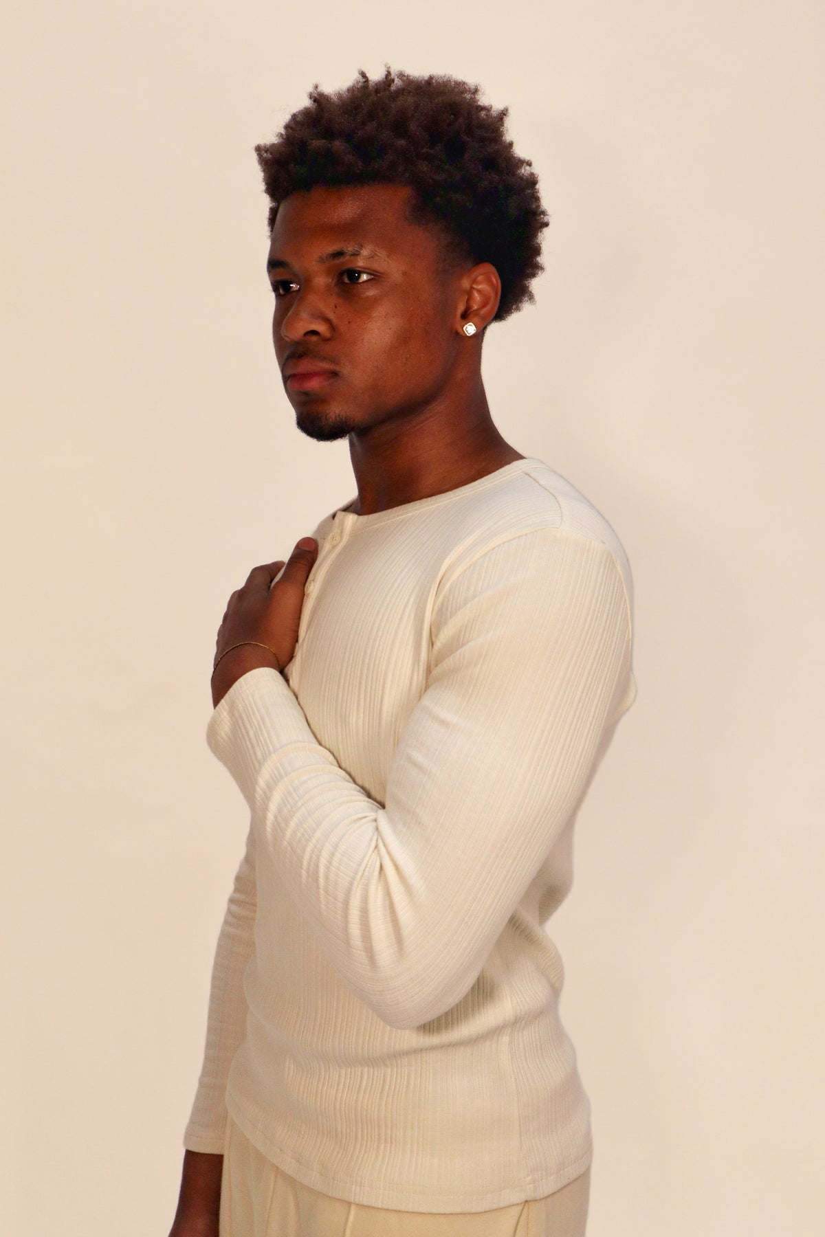 Ribbed Henley Shirt